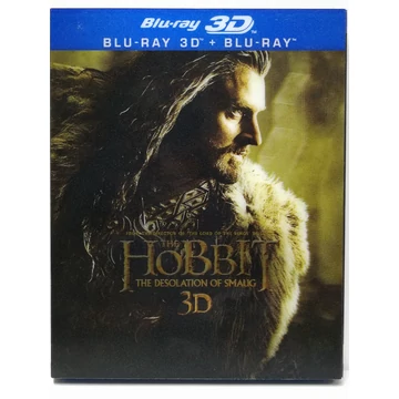A hobbit: Smaug pusztasága - lentikuláris papírfekni, 2D + 3D Blu-ray + Extrák lemez