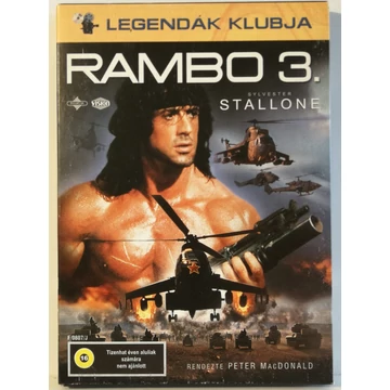 Rambo 3. - Sylvester Stallone - papírfeknis, Legendák Klubja kiadás - karcmentes DVD