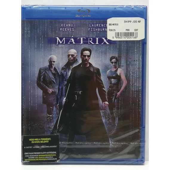 Mátrix - Keanu Reeves - új, fóliás Blu-ray