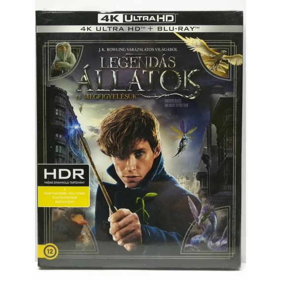 Legendás állatok és megfigyelésük - új, fóliás papírfeknis Blu-ray + 4K UHD BD
