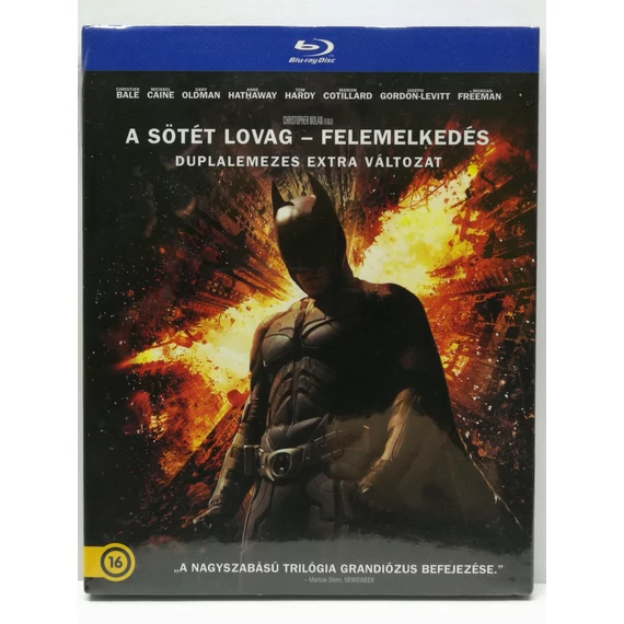 A sötét lovag: Felemelkedés - új, fóliás papírfeknis, duplalemezes Blu-ray