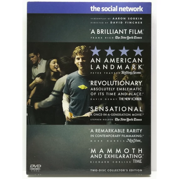 The social network - A közösségi háló - papírfeknis, 2 DVD