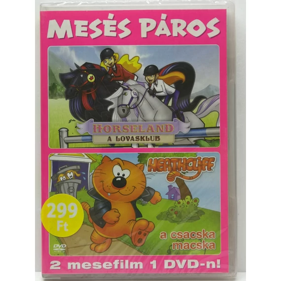 Horseland - A lovasklub / Heathcliff, a csacska macska - Mesés Páros - új, fóliás DVD