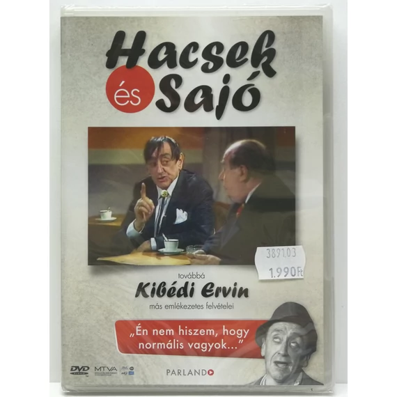 Hacsek és Sajó - Kibédi Ervin emlékezetes felvételei - új, fóliás DVD