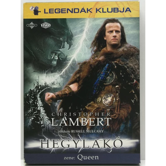 Hegylakó - papírfeknis, Legendák Klubja kiadás - Sean Connery, Christopher Lambert - karcmentes DVD