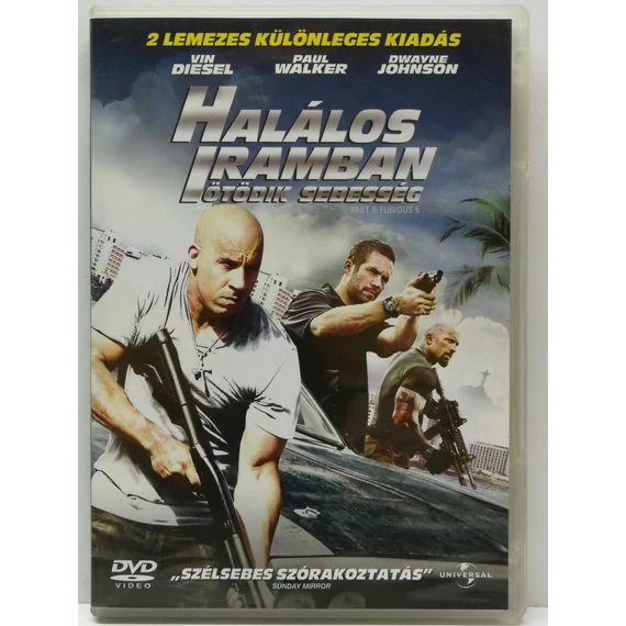 Halálos iramban: Ötödik sebesség - Dwayne Johnson, Vin Diesel, Paul Walker - 2 DVD