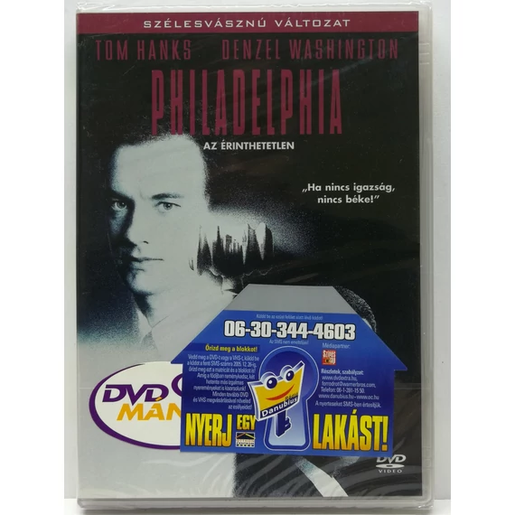 Philadelphia - Az érinthetetlen - Tom Hanks, Denzel Washington - új, fóliás DVD