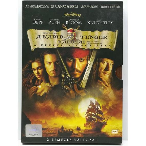 A Karib-tenger kalózai - A Fekete Gyöngy átka - duplalemezes, papírfeknis - karcmentes DVD