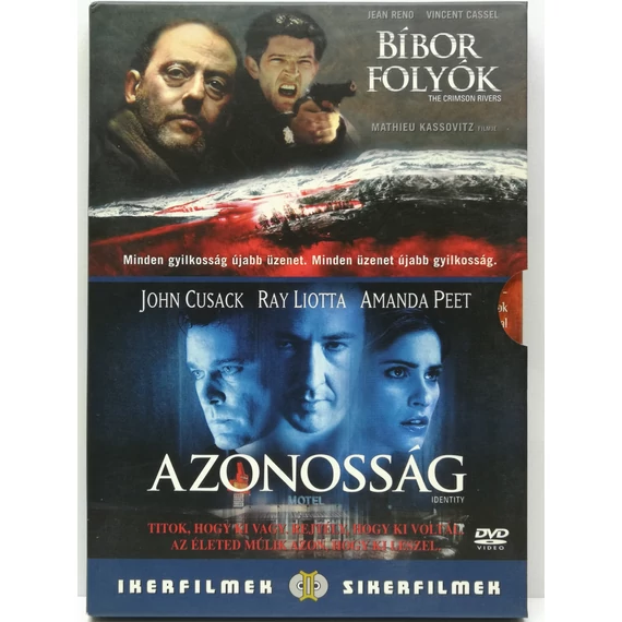 Azonosság / Bíbor folyók - Ikerfilmek-Sikerfilmek - papírfeknis, slimtokos, 2 DVD
