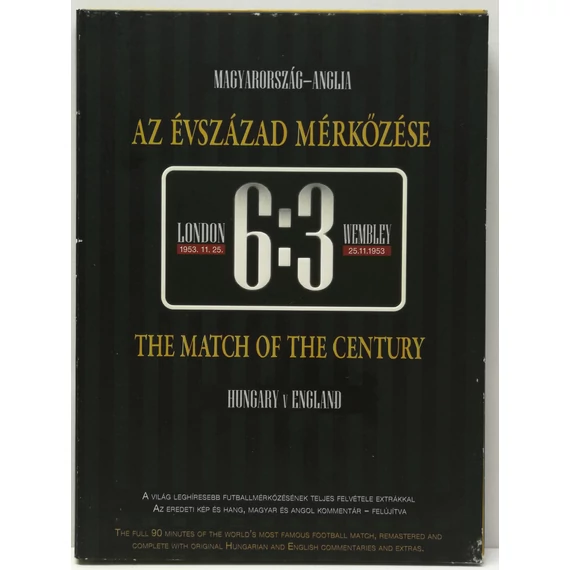 Az Évszázad Mérkőzése - Magyarország vs. Anglia - 6 : 3 - digipack, DVD