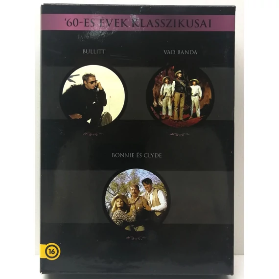 60-as évek klasszikusai - Bullitt / Vad Banda / Bonnie és Clyde - 5 DVD