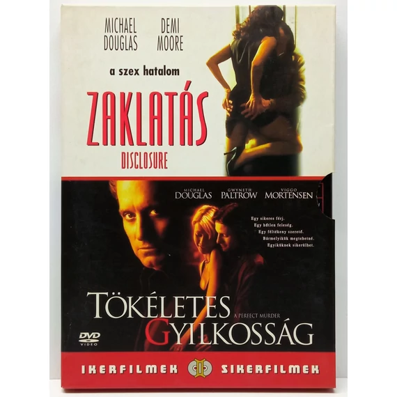 Zaklatás / Tökéletes gyilkosság - Michael Douglas - papírfeknis, 2 DVD