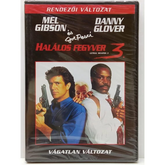 Halálos fegyver 3. - Mel Gibson, Danny Glover - új, fóliás DVD