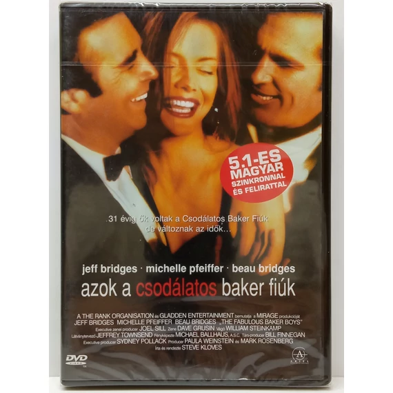 Azok a csodálatos Baker fiúk - Jeff Bridges, Michelle Pfeiffer - új, fóliás DVD