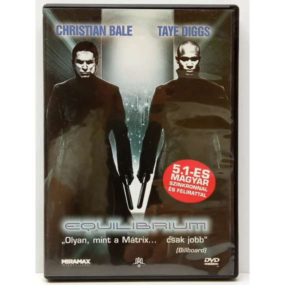 Equilibrium - Gyilkos nyugalom - Christian Bale, Taye Diggs - karcmentes DVD