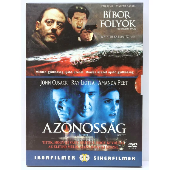 Azonosság / Bíbor folyók - Ikerfilmek-Sikerfilmek - papírfeknis, slimtokos, karcmentes, 2 DVD