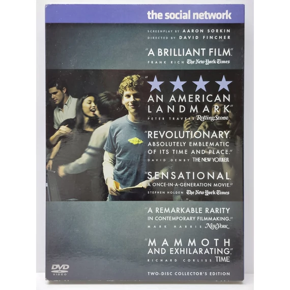 The Social Network - A közösségi háló - papírfeknis, karcmentes, 2 DVD