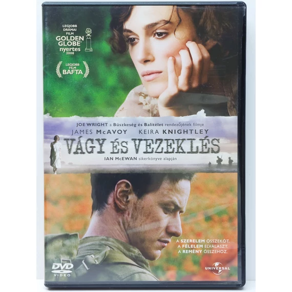 Vágy és vezeklés - James McAvoy, Keira Knightley - DVD
