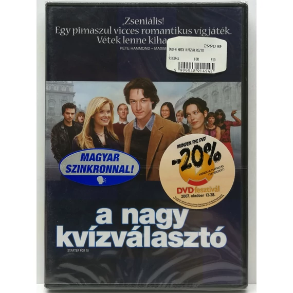 A nagy kvízválasztó - James McAvoy, Charles Dance, Rebecca Hall - új, fóliás DVD