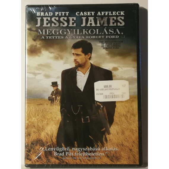 Jesse James meggyilkolása, a tettes a gyáva Robert Ford - Brad Pitt, Casey Affleck - új, fóliás DVD