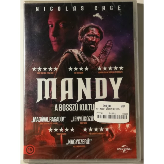 Mandy - A bosszú kultusza - Nicolas Cage - új, fóliás DVD