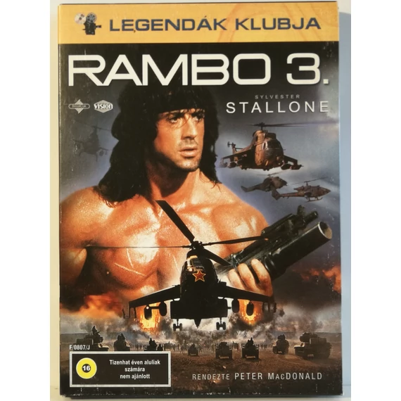 Rambo 3. - Sylvester Stallone - papírfeknis, Legendák Klubja kiadás - karcmentes DVD